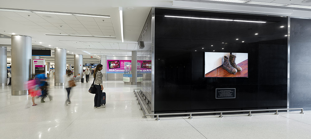 Wall of Honor view of video monitor 